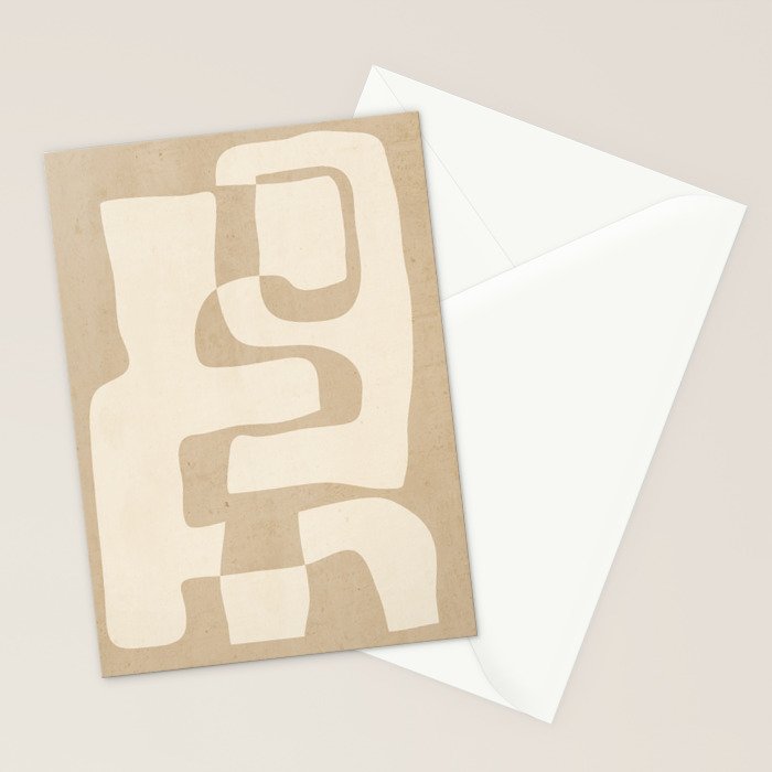 Abstract Art 55/beige Stationery Card Gallery Image 2