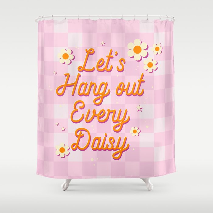 Let's Hang Out Every Daisy - Plant Puns Shower Curtain Gallery Image 1