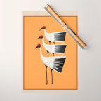 Striped Bird Trio II Wrapping Paper Gallery Image 1