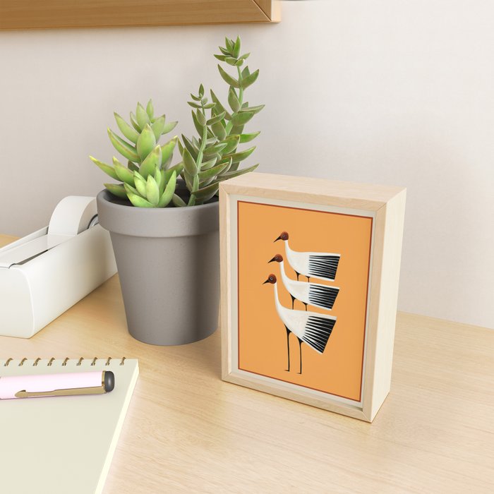 Striped Bird Trio II Mini Art Print Gallery Image 2