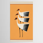 Striped Bird Trio II Tablecloth Gallery Image 2