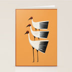 Striped Bird Trio II Stationery Card Gallery Image 2