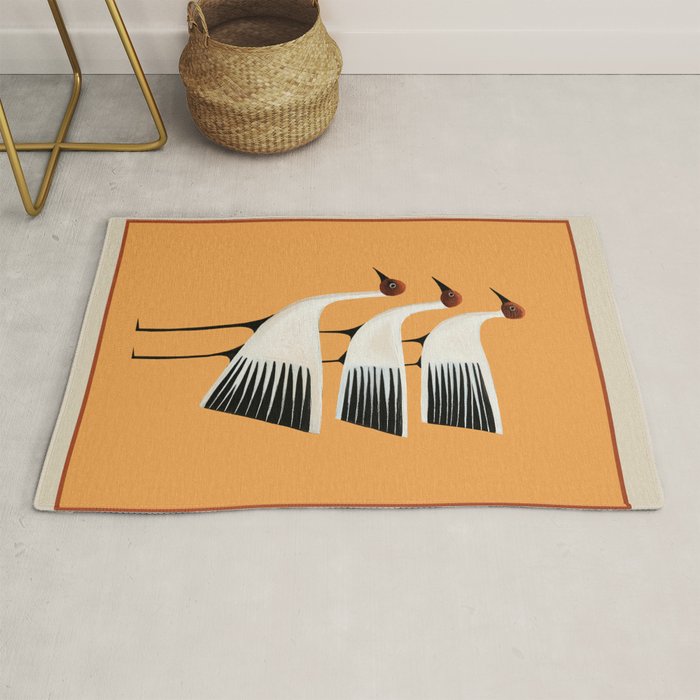 Striped Bird Trio II Rug Gallery Image 1