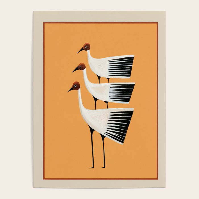 Striped Bird Trio II Poster Gallery Image 4