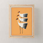 Striped Bird Trio II Mini Art Print Gallery Image 1