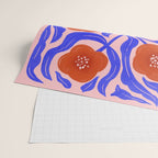 Bold Red Flowers And Blue Leaves Wrapping Paper Gallery Image 2