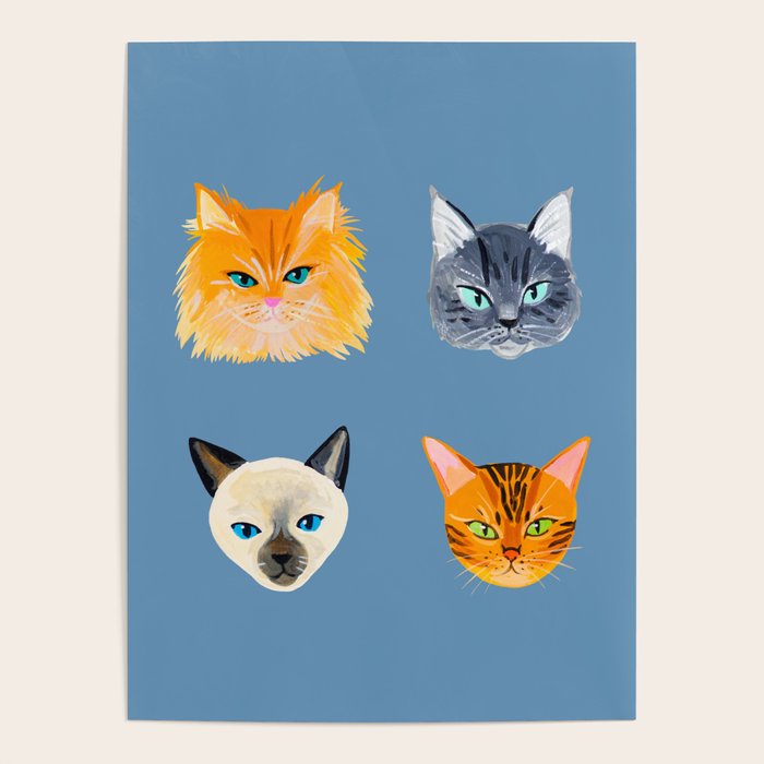 Cats Blue Poster Gallery Image 4