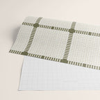Woven Cross Check Cream x Shaded Lichen Wrapping Paper Gallery Image 2