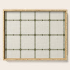 Woven Cross Check Cream x Shaded Lichen Serving Tray Gallery Image 1