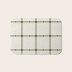 Woven Cross Check Cream x Shaded Lichen Bath Mat Gallery Image 1