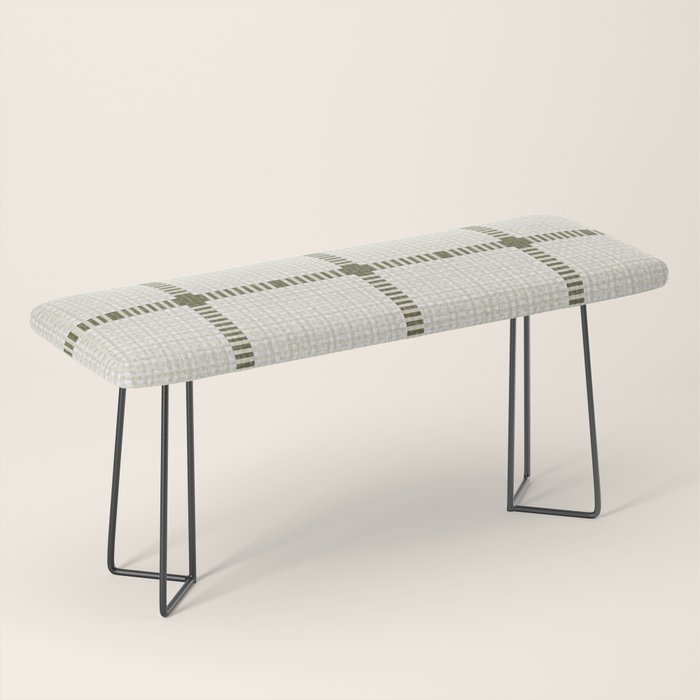Woven Cross Check Cream x Shaded Lichen Bench Gallery Image 1