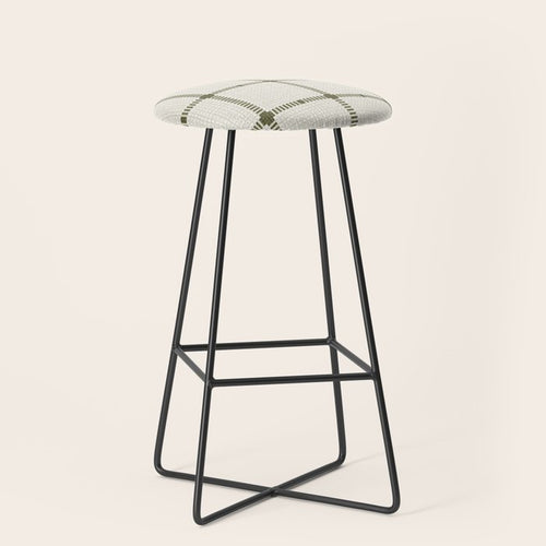 Woven Cross Check Cream X Shaded Lichen Stool Gallery Image 1