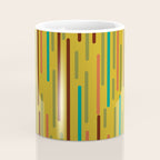 Mid-century Modern Line Dance in Teal, Orange, Olive and Mid Mod Mustard  Coffee Mug Gallery Image 4