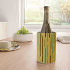 Mid-century Modern Line Dance in Teal, Orange, Olive and Mid Mod Mustard  Wine Chiller Gallery Image 4