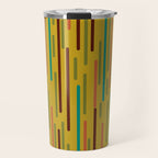Mid-century Modern Line Dance in Teal, Orange, Olive and Mid Mod Mustard  Travel Mug Gallery Image 1