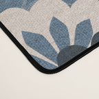 Cranes and Chrysanthemums - Indigo Blue Desk Mat Gallery Image 4
