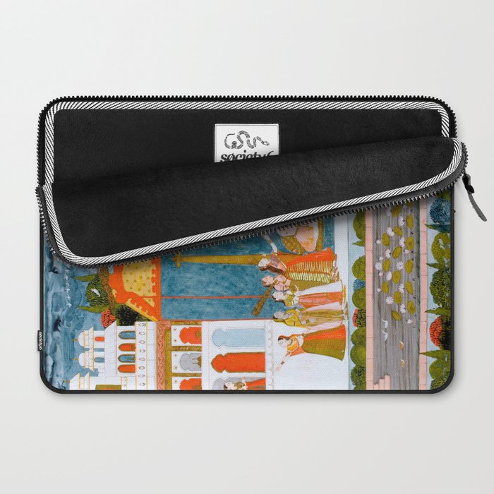 Hindola Raga (Spring Swinging) Indian Painted Illustration Laptop Sleeve Gallery Image 2