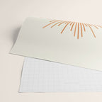Retro Minimalist Sun in Orange and Off White Cream Wrapping Paper Gallery Image 2