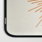 Retro Minimalist Sun in Orange and Off White Cream Laptop Sleeve Gallery Image 3