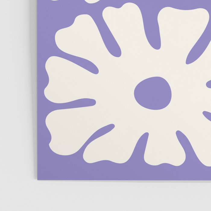 Mid-Century Flowers in Blue & White Poster Gallery Image 3