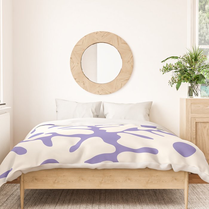 Mid-Century Flowers in Blue & White Duvet Cover Gallery Image 3
