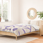 Mid-Century Flowers in Blue & White Duvet Cover Gallery Image 2