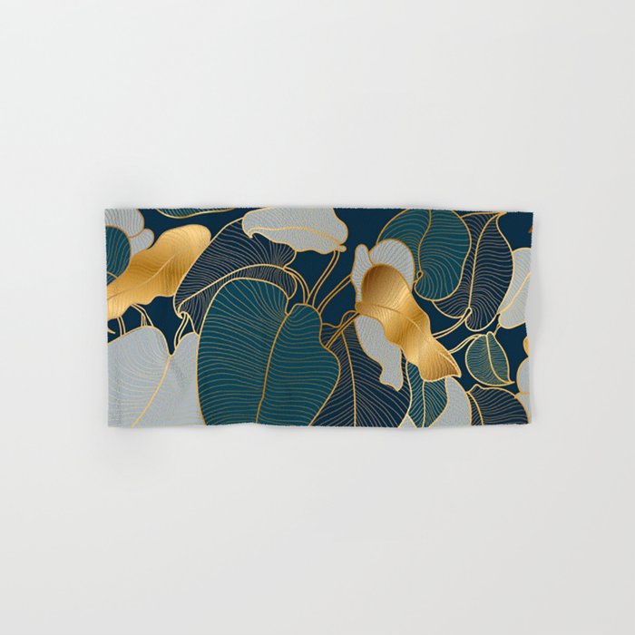 Art deco leaves Bath Towel Gallery Image 1