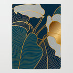 Art deco leaves Poster Gallery Image 4
