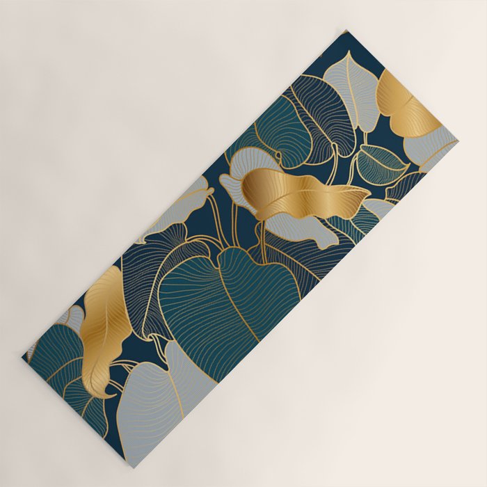 Art deco leaves Yoga Mat Gallery Image 1