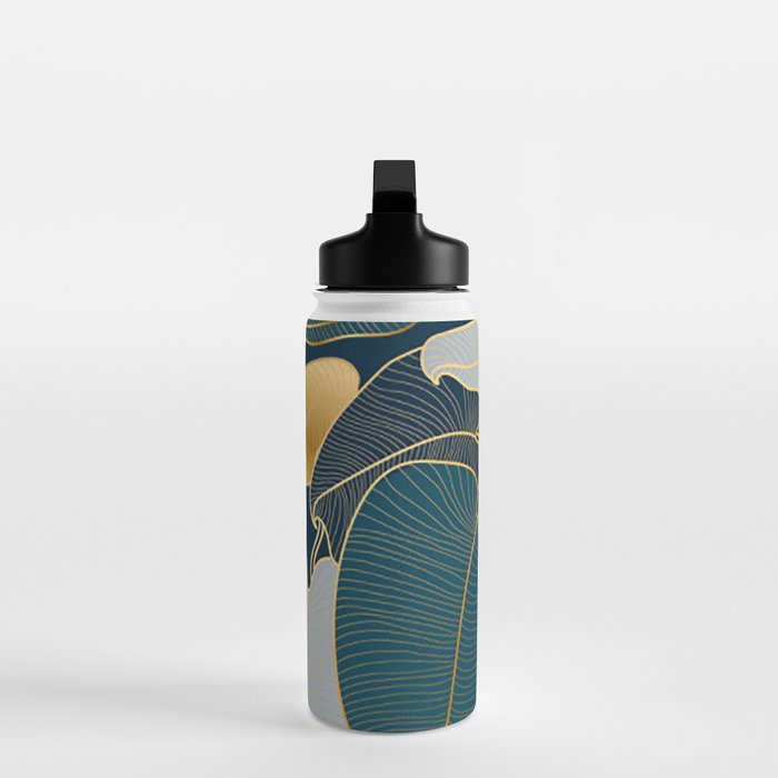 Art deco leaves Water Bottle Gallery Image 3