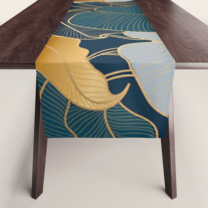Art deco leaves Table Runner Gallery Image 1