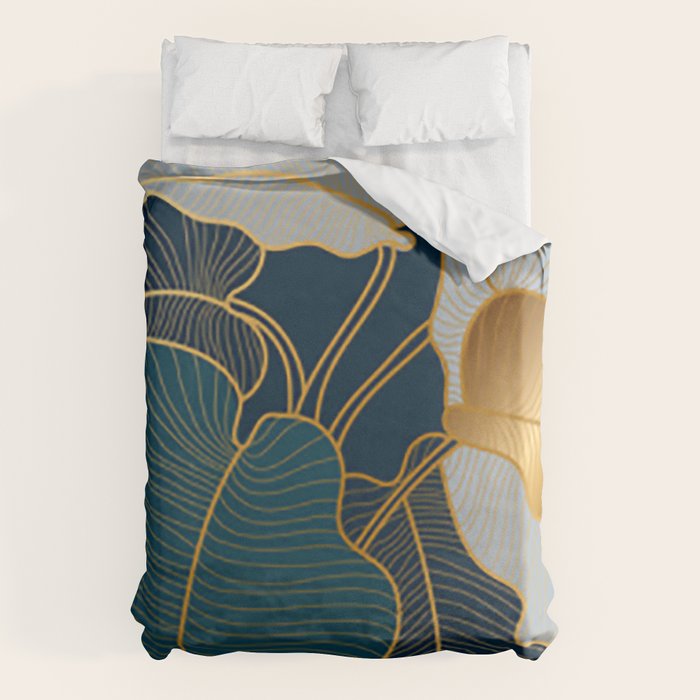 Art deco leaves Duvet Cover Gallery Image 6