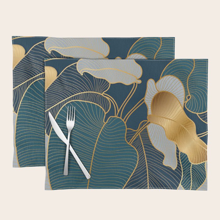 Art deco leaves Placemat Gallery Image 1