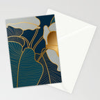 Art deco leaves Stationery Card Gallery Image 2