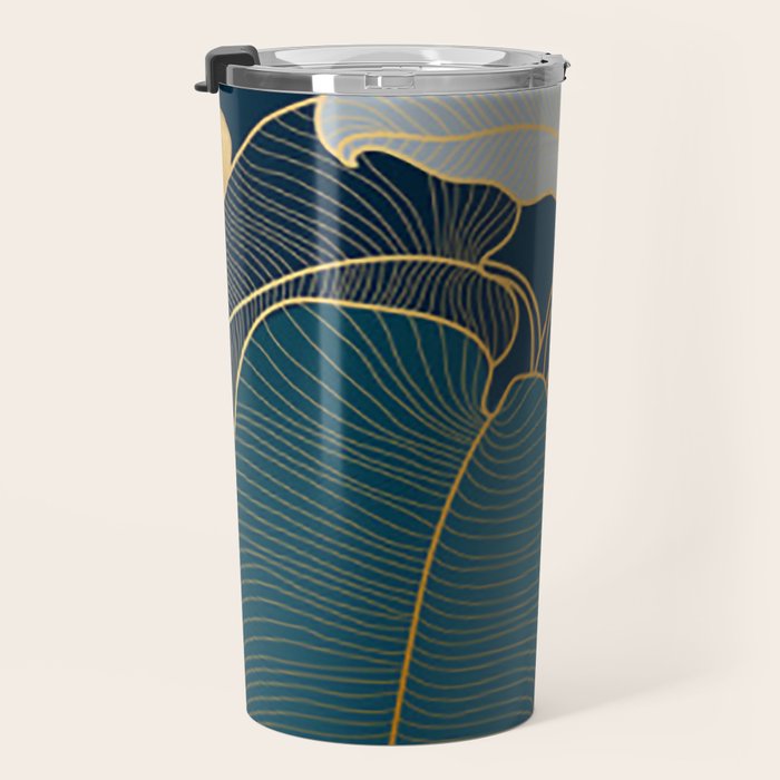 Art deco leaves Travel Mug Gallery Image 3