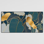 Art deco leaves Desk Mat Gallery Image 3