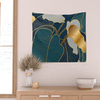Art deco leaves Wall Tapestry Gallery Image 2