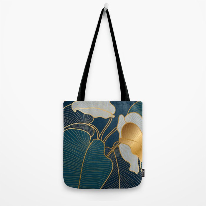 Art deco leaves Tote Bag Gallery Image 2