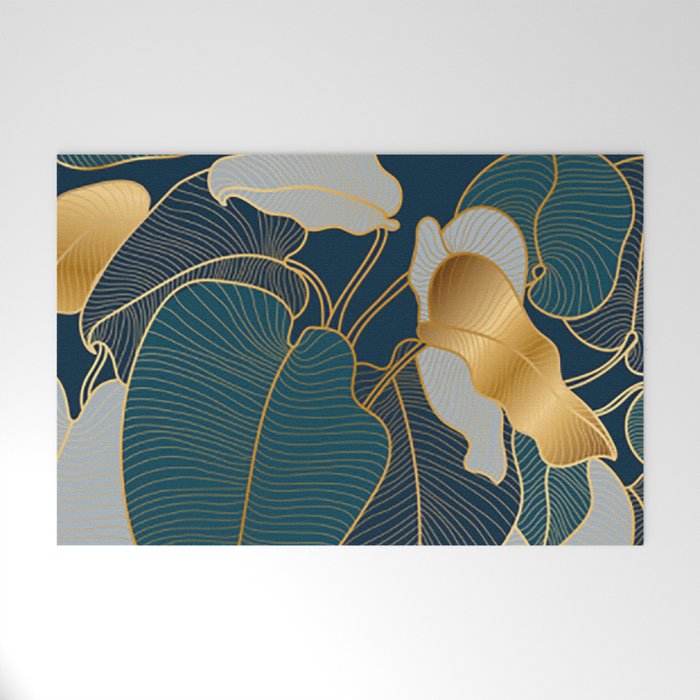 Art deco leaves Welcome Mat Gallery Image 1