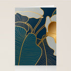Art deco leaves Stationery Card Gallery Image 2
