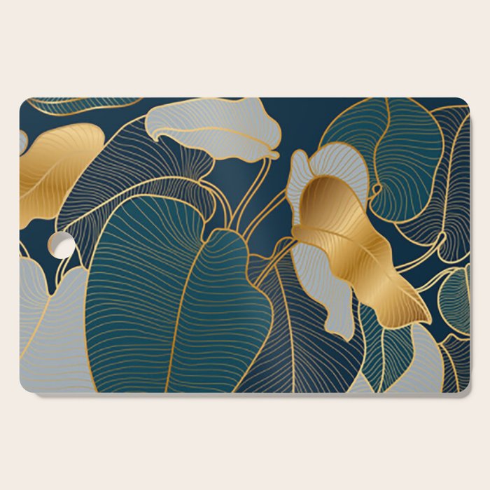 Art deco leaves Cutting Board Gallery Image 1