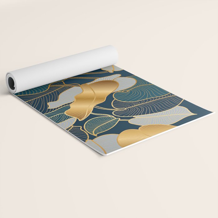Art deco leaves Yoga Mat Gallery Image 2