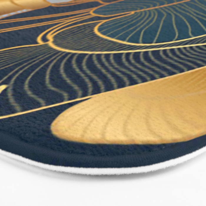 Art deco leaves Bath Mat Gallery Image 3