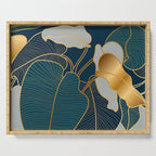 Art deco leaves Serving Tray Gallery Image 1