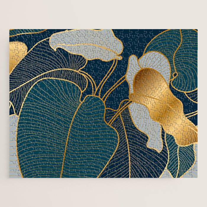 Art deco leaves Jigsaw Puzzle Gallery Image 1