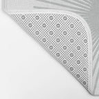 Mid Century Modern Sunburst Sun in Light Gray on White Bath Mat Gallery Image 2