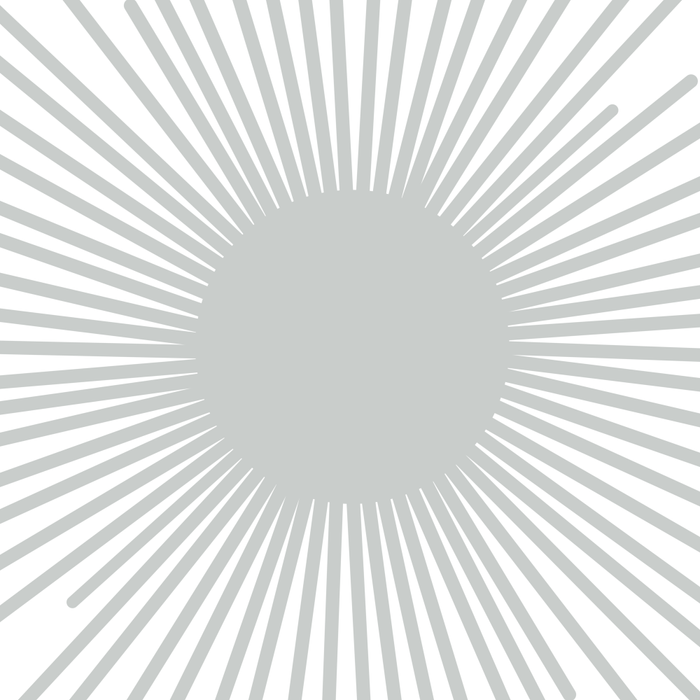 Mid Century Modern Sunburst Sun in Light Gray on White Coffee Mug Gallery Image 2