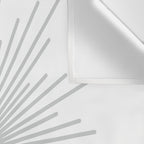 Mid Century Modern Sunburst Sun in Light Gray on White Wall Tapestry Gallery Image 3