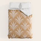 Boho Rustic Palm Radiance Caramel Brown Duvet Cover Gallery Image 6