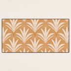 Boho Rustic Palm Radiance Caramel Brown Desk Mat Gallery Image 3